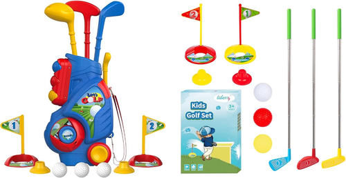 Toys for 2 3 4 5 Year Old Boy Girl Christmas Bithday Gift-Toddler Golf Set Kids