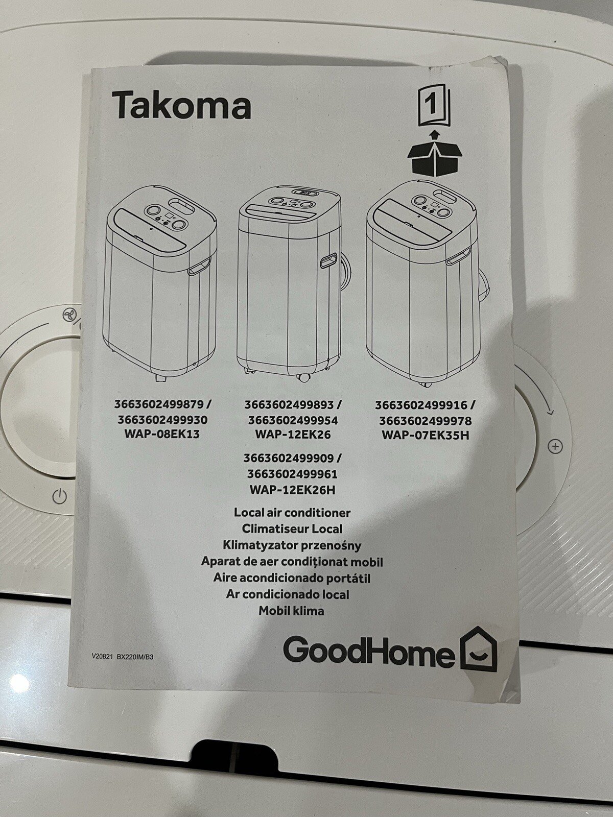 Goodhome Takoma portable air conditioning unit used once new £379 only