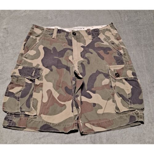American eagle outfitters cargo camouflage shorts men's fit 35 (tag 34)