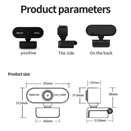 Elough 2K HD Webcam For Desktop Laptop Computer Mini USB Web Camera - Afbeelding 4 van 16