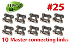  10 MASTER CONNECTING LINKS 25 FOR ROLLER CHAIN 25, 1/4" PITCH