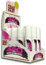420 Smoke Odor Eliminator Spray 12-Pack, 1oz Each   Pink Scent  Fast-Acting