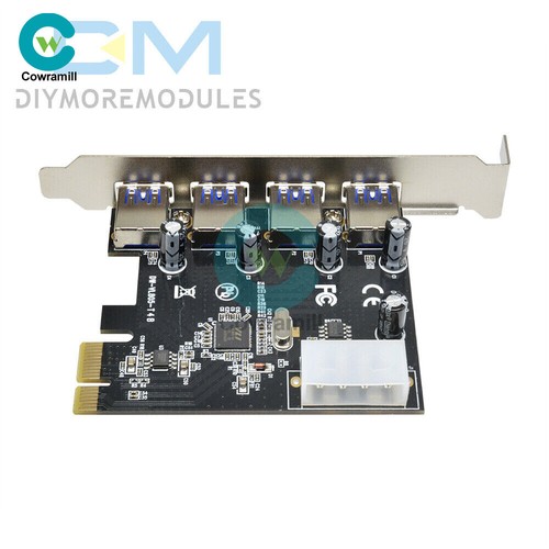 4 Port PCI-E to USB 3.0 HUB PCI Express Expansion Card Adapter 5 Gbps Speed Top - Afbeelding 7 van 8
