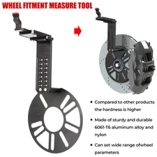 Universal Wheel Fitment Offset Tool - Aluminum Offset Measurement Gauge Hub Tool