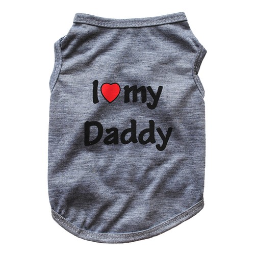 Lovely I Love My Daddy Mommy Small Dog Puppy Pet Cotton Clothes - Picture 11 of 21