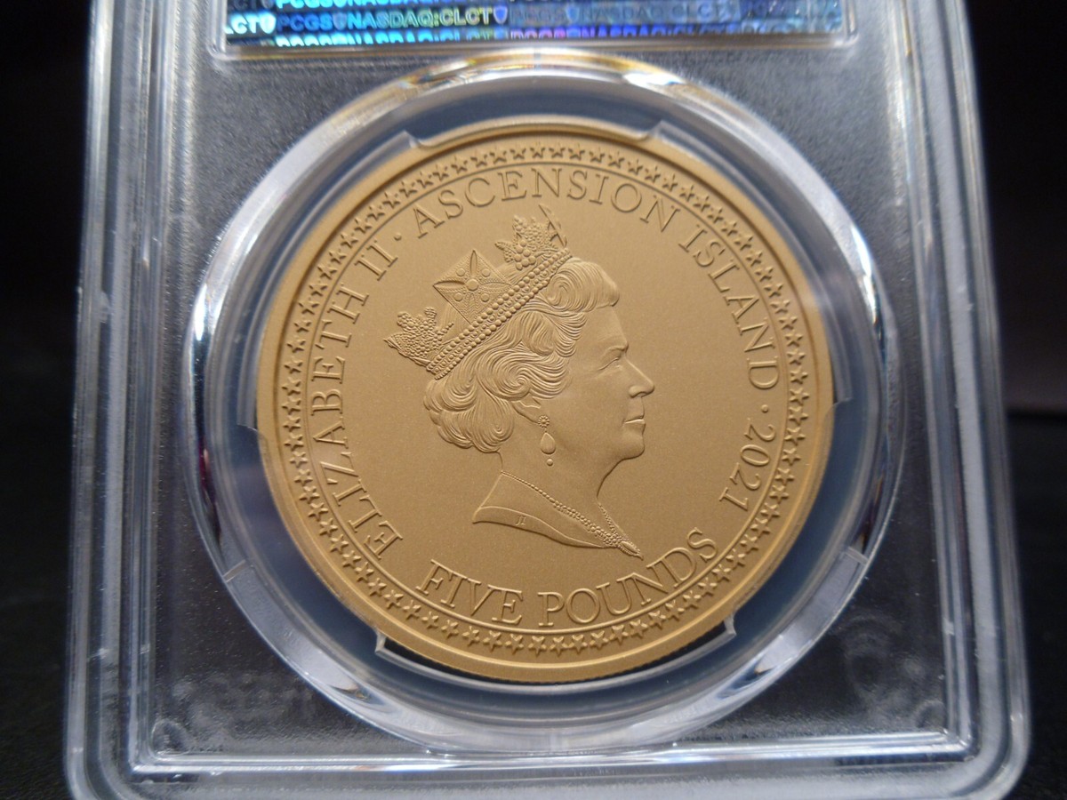 2021年 アセンション島 ジョセフ ボノミ ソブリン 金貨 PCGS PR70 2021 PR70 Ascension Island Matte Finish Gold 5 Pound PCGS
