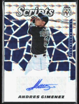 2021 Panini Mosaic Andres Gimenez Scripts Rookie AUTO #SCR-AG
