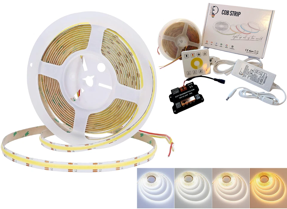 COB LED Streifen Stripe Band Lichtband , RGB IC, CCT, dimmbar, Selbstklebend, - Bild 4 von 4