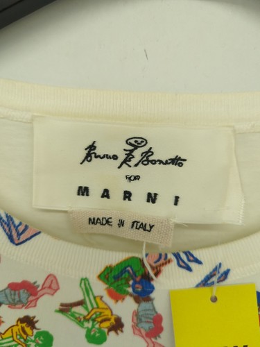 Marni Damen T-Shirt UK 22 Multi 100% Baumwolle Kurzarm Rundhals Basic - Bild 5 von 6