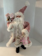 Santa Claus Doll Figure 20" with Christmas presents and star ornament