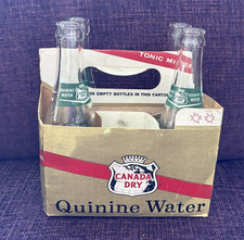 Vintage Canada Dry Quinine Water 6-Pack w/4 Bottles