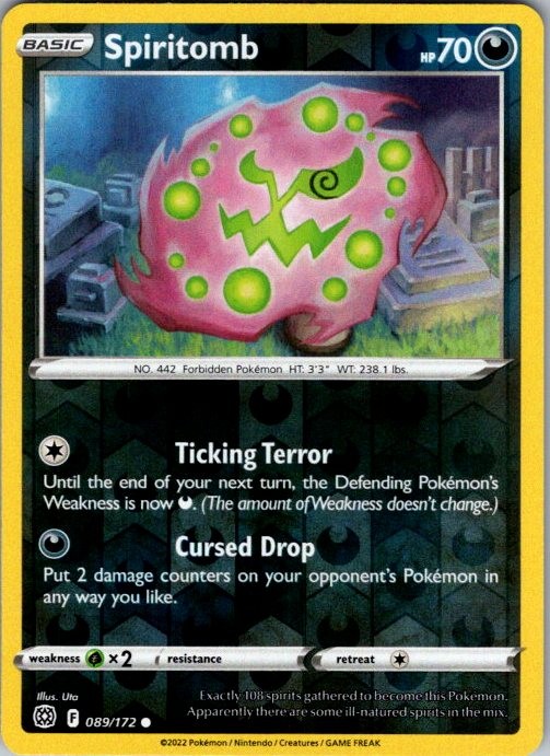 Pokemon SWSH09 Spiritomb 089/172 sui NM Reverse Holo