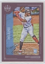 2021 Panini Diamond Kings Plum Framed Monte Harrison #50 0ot8