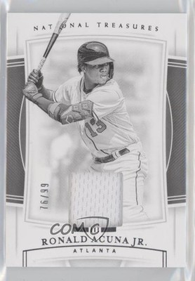 2020 Panini National Treasures Black and White 76/99 Ronald Acuna Jr #135 6fs