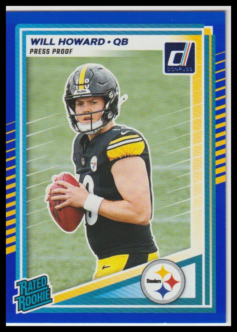 2025 Donruss #309 Will Howard Press Proofs Blue