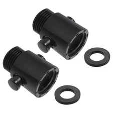 2PCS Water Flow Control Valve G1/2 Shower Head Shut Off Valve Button Type Black