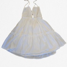 SHEIN White Sleeveless Ruffle Mini Dress