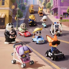 MINISO Disney Zootopia Dudu Fun Car Series Blind Box Figure Toys Gift
