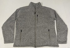 Ariat Caldwell Full Zip Fleece Sweater Mens Xl Gray Performance Western KE7