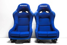 2pc Bride Vios Iii Style Blue Seats Low Max Jdm Bucket Drift Race Racing Seat