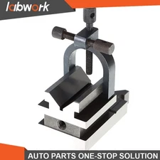 Labwork Angle V-Block Hardened Steel 3-1/2" x1-7/8" x1-7/8" W/Clamp Set 0.0003