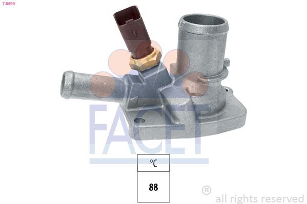 Facet 7.8699 Thermostat, KüHlmittel Passend FüR Fiat Ford Lancia-image