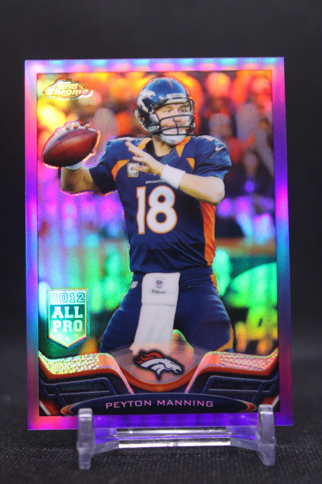 Peyton Manning #1 2013 Topps Chrome Purple Refractors Denver Broncos SN/499