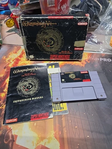 Wizardry VI Heart Of The Maelstrom (SNES, 1994) CIB,  Authentic!