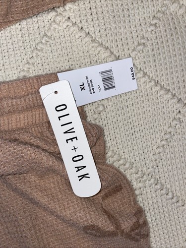 NWT Olive & Oak Pajama / Lounge Set / Pj’s Bow Print Waffle Knit Cozy Cute XL - Picture 3 of 6