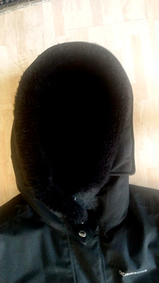 Didriksons Damen Parka Mantel Wintermantel Gr 38 Schwarz Kapuze