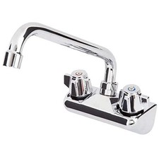 Commercial Wall Mount Bar Sink Faucet   4" Center with 10" Swing Spout  H