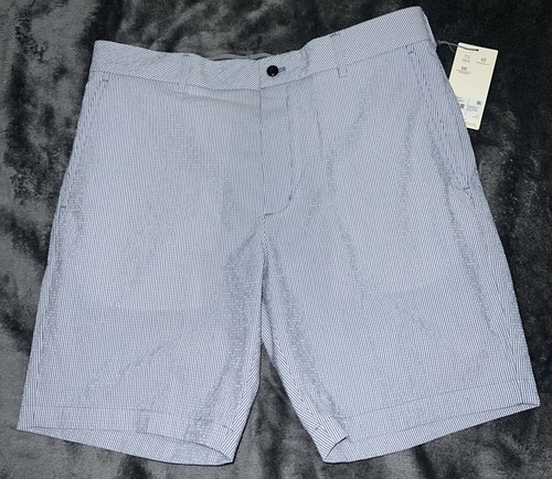 36 Men's Walter Hagen Clubhouse Seersucker Flat Front Shorts
