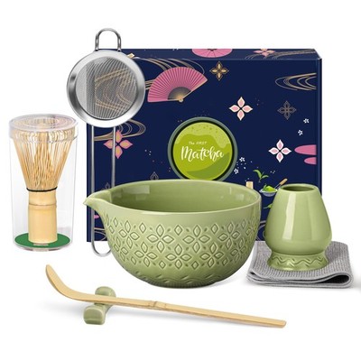 Matcha Whisk Set Matcha Kit - 7 Pcs Japanese Tea Set Includes Matcha Bowl wit...