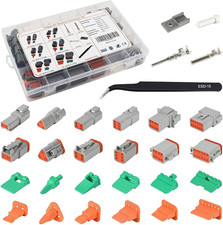 Deutsch Connector Kit 20 Sets, 2/3/4/6/8/12 Pin DT Connector Kit, Automotive Wat