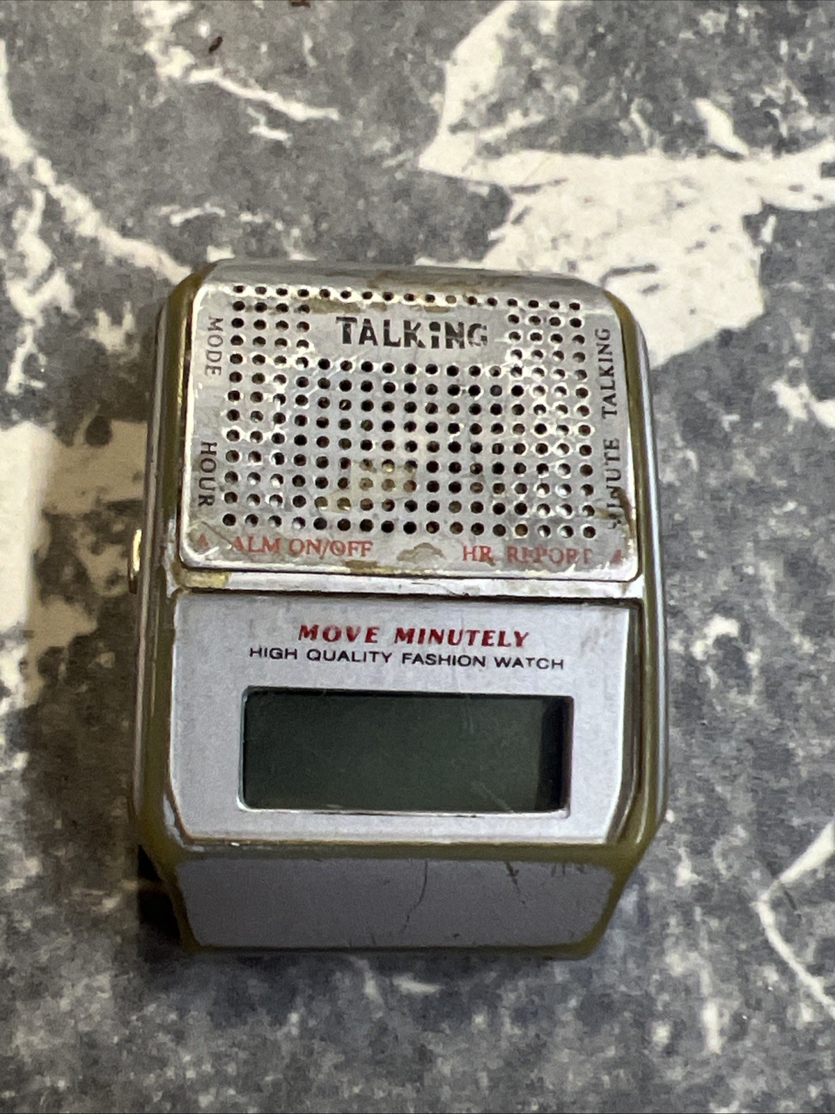 VINTAGE RETRO DIGITAL WATCH ULTMOST TALKING MOVE MINUTELY 1970s WRISTWATCH