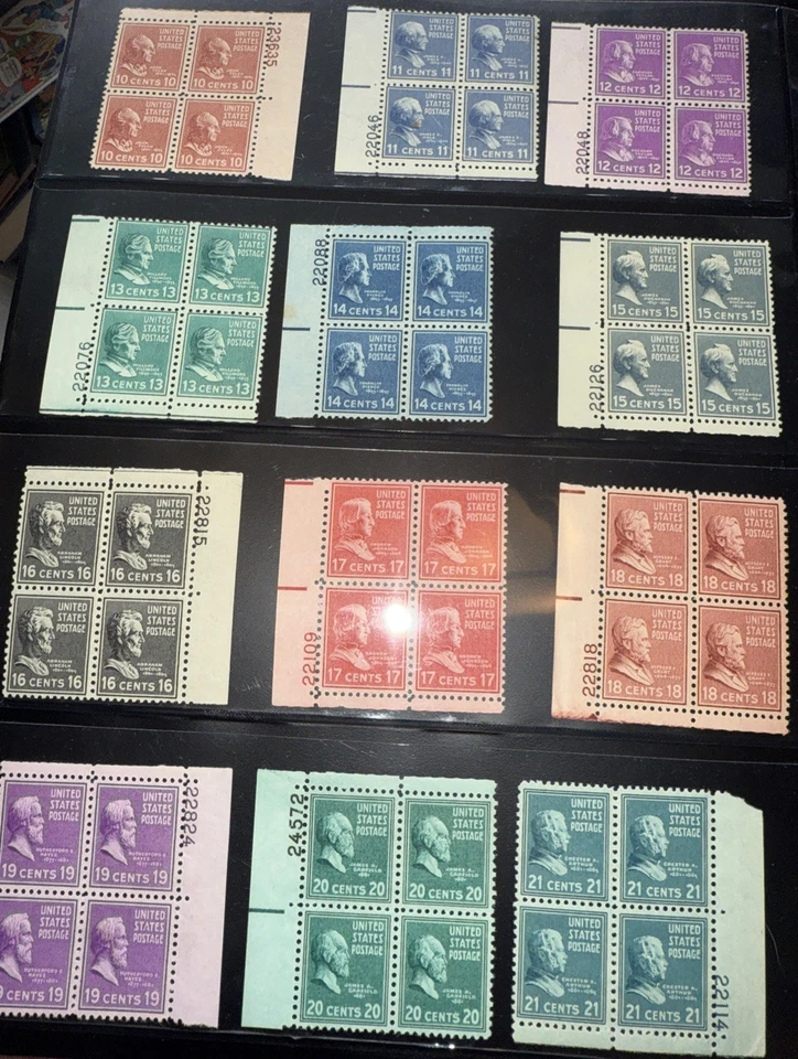 1930’s -1970’s US Stamp Plate blocks MNH OG - Image 2 of 4