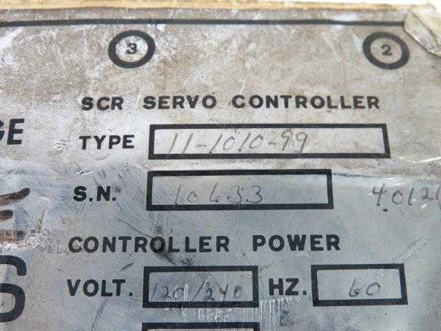 Gettys 11-1010-99 SCR Servo Controller 120/240V 60HZ USED - Image 3 of 3