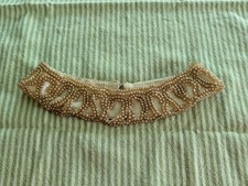 Vintage Silk Collar With Seed Pearls Japan