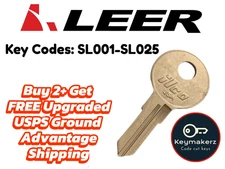 Leer Truck Cap Keys Replacement Spare key Cut to Your Key Code SL001-SL025