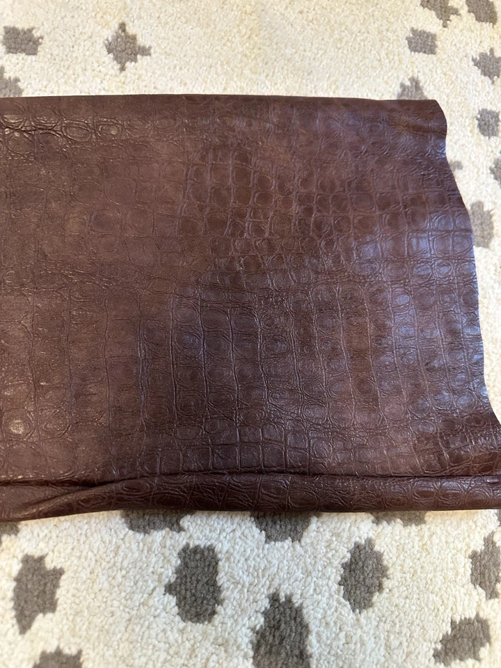 NEW Commando Faux Leather Animal Print Flare Legging - Brown Croc - Small - Image 2 of 3