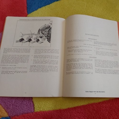 Vintage Allis Chalmers Pick Up Plows WD 52 53 Operating Instructions Manual - Picture 7 of 9
