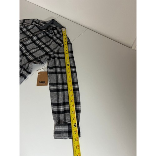 Vans Westminster Button Down Long Sleeve Shirt Forest Grey Plaid Flannel Medium - Picture 14 of 15