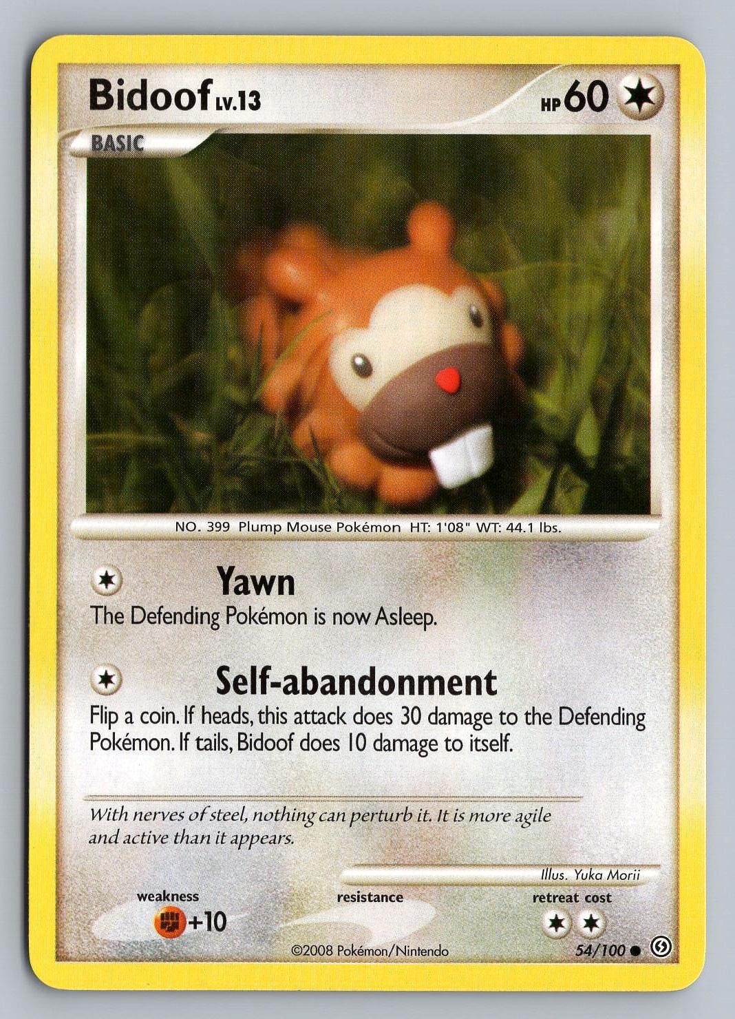 BIDOOF 54/100 COMMON STORMFRONT POKEMON MP