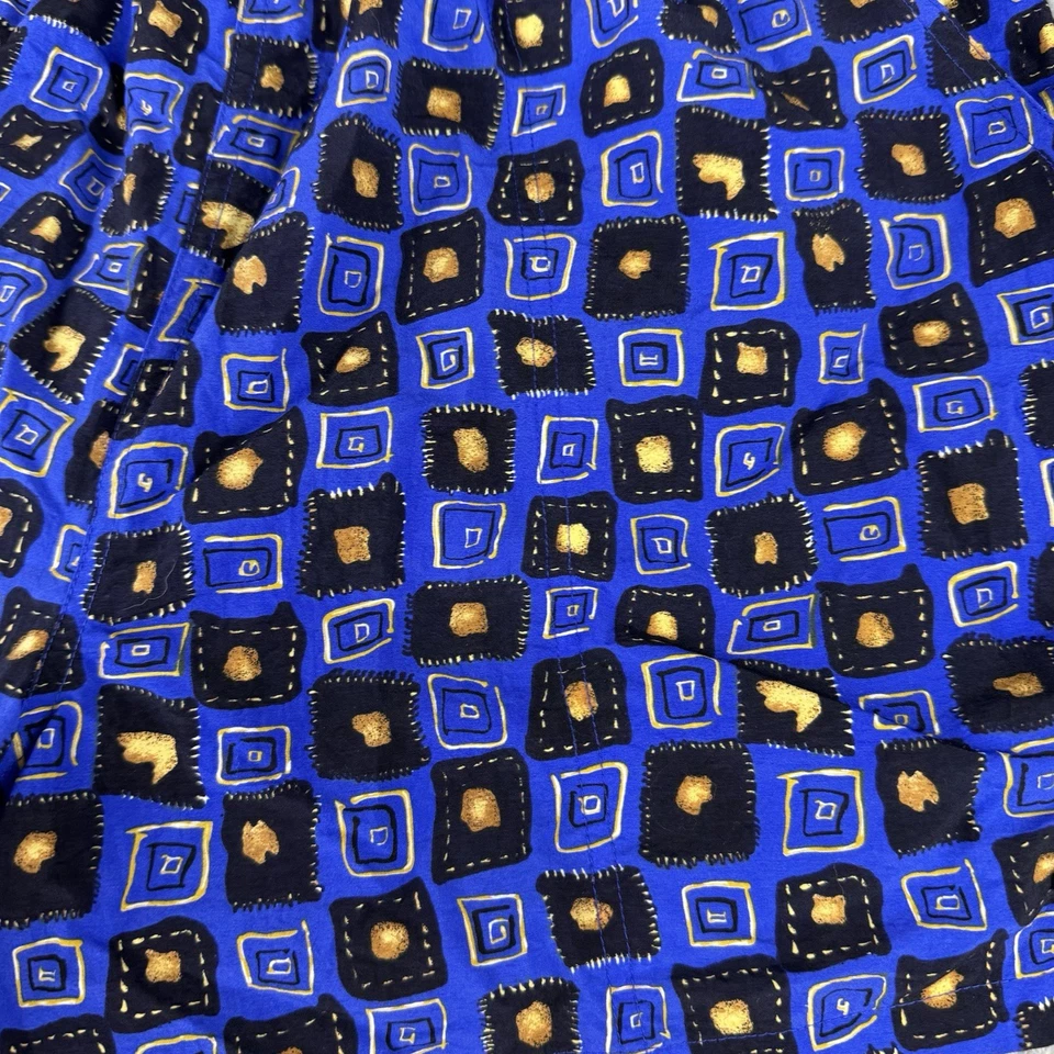 Bañador Sideout Vintage Hombre Grande Azul Geométrico Dorado Abstracto EE. UU. 90s Foto 2 de 4