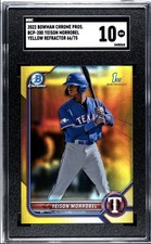 2022 Bowman Chrome Yellow Refractor #BCP-200 Yeison Morrobel 1st /75 SGC 10