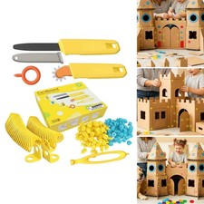 168x Cardboard Construction Tool Kit Kids Building Set for Learning Children