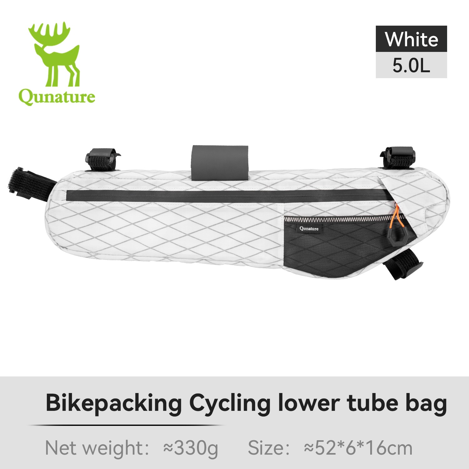 Qunature Bike Under Tube Bag - 4.2/5.0L Triangle Bag for Roa