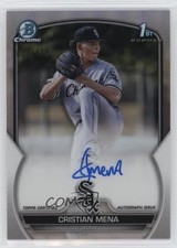 2023 Bowman Chrome Prospect Refractor 21/499 Cristian Mena #CPA-CM Auto sc8