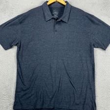 NEW True Classic Polo Shirt Mens 2XL Dark Blue Rugby Casual Short Sleeve Comfort