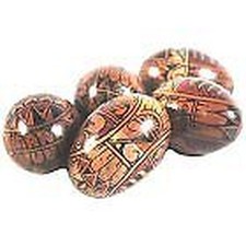 Fair Trade Large Size Wooden Hand-Painted Egg Shaker 17Cm Circumference 